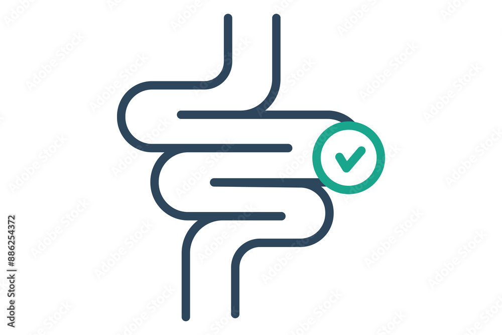 Gut icon. icon related to digestive system. line icon style. gut health elements vector illustration Gut icon. icon related to digestive system. line icon style. gut health elements vector illustration