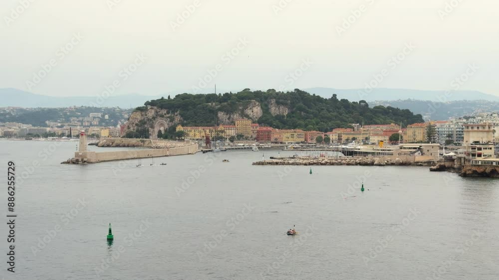 Nice, France, Cityscape and Harbor, Cloudy Summer's Day at Côte d'Azur Nice, France, Cityscape and Harbor, Cloudy Summer's Day at Côte d'Azur