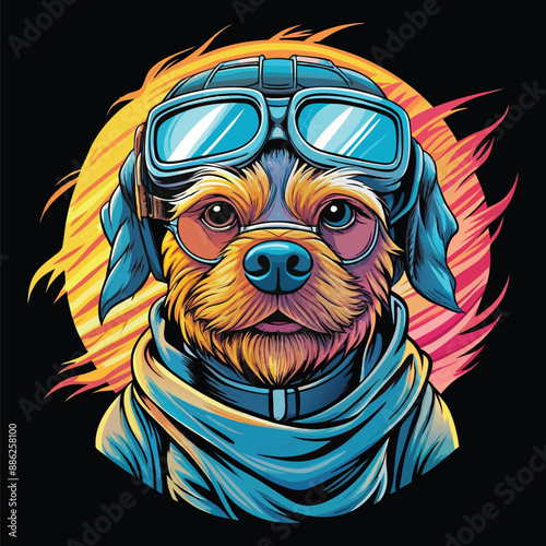 Cute lovely cat and dog vector illustration