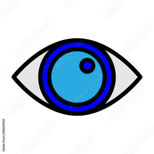 Eye Vector Filled Icon Design