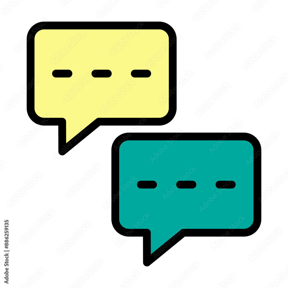 Chatting Vector Filled Icon Design Chatting Vector Filled Icon Design