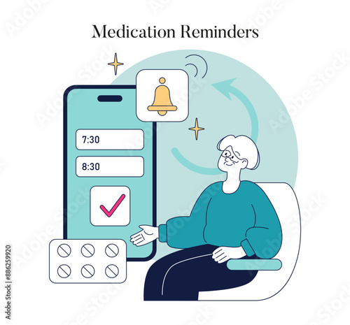 Health Gamification. Flat Vector Illustration