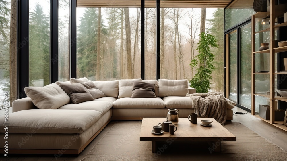 Fototapeta premium Cozy Cabin Retreat