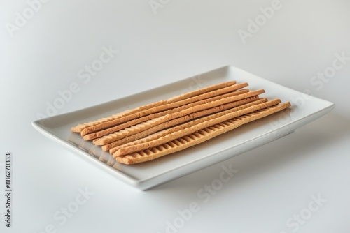 A canela gallete with a palito of canela over marshmallow photo