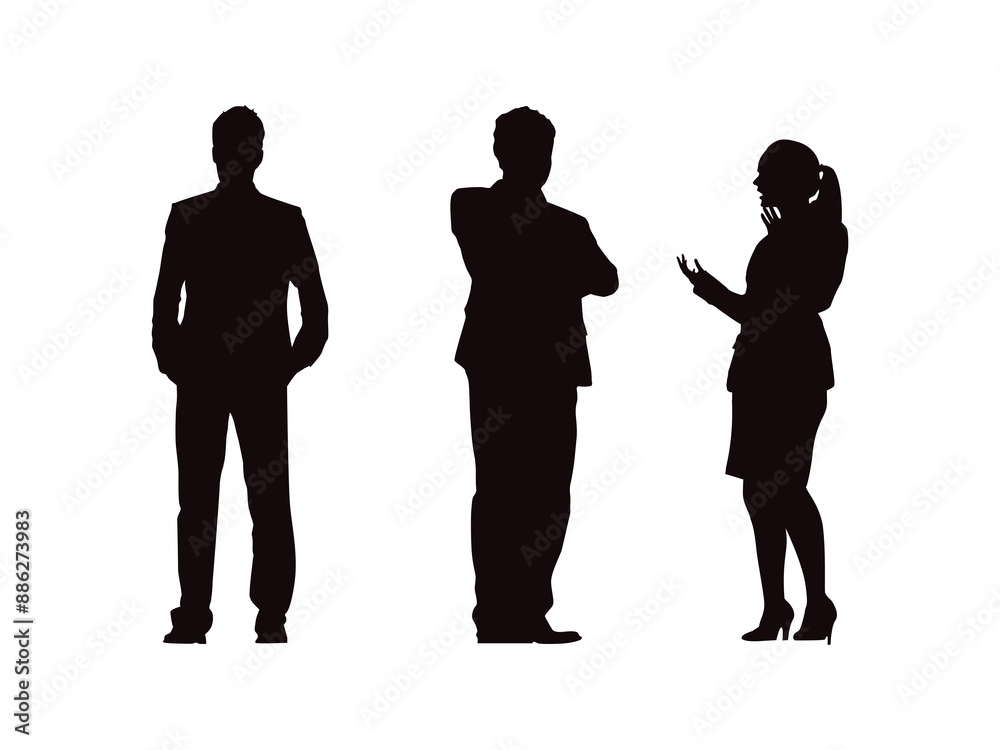 Business people silhouettes vector
Business people silhouettes vector