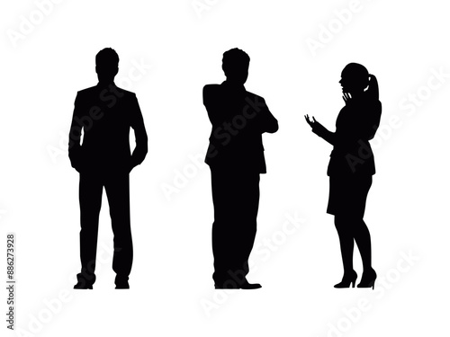 Business people silhouettes vector 
