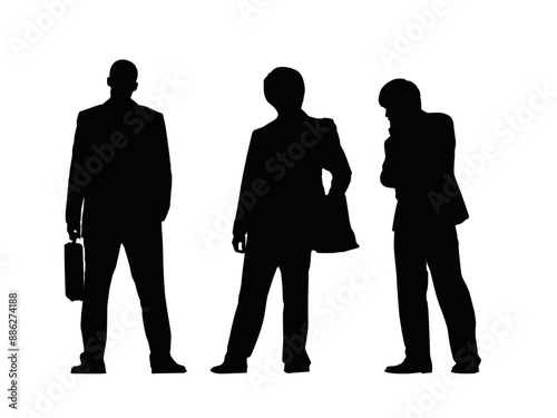 Business people silhouettes vector 
