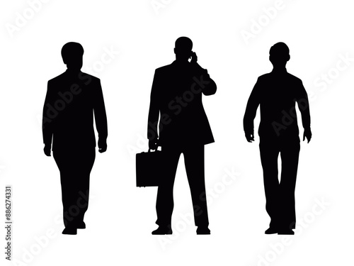 Business people silhouettes vector 
