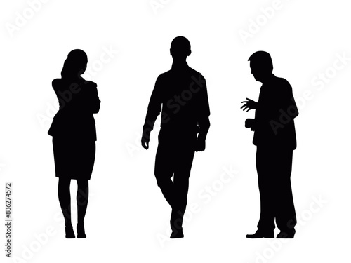Business people silhouettes pack vector