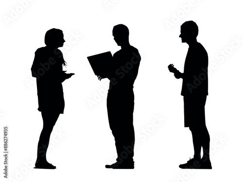 Business people silhouettes pack vector