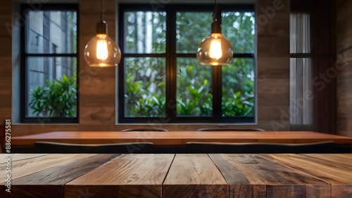 Table in nature for product display. Nature table product