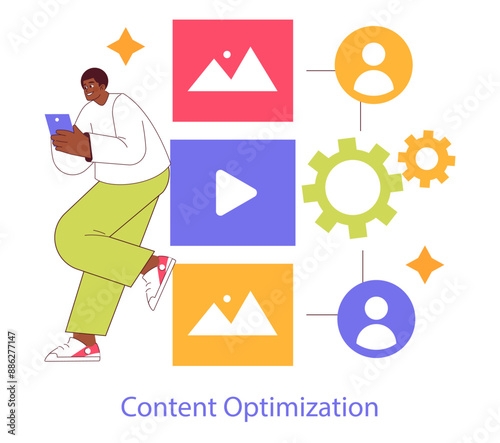 Digital Strategy. Flat Vector Illustration