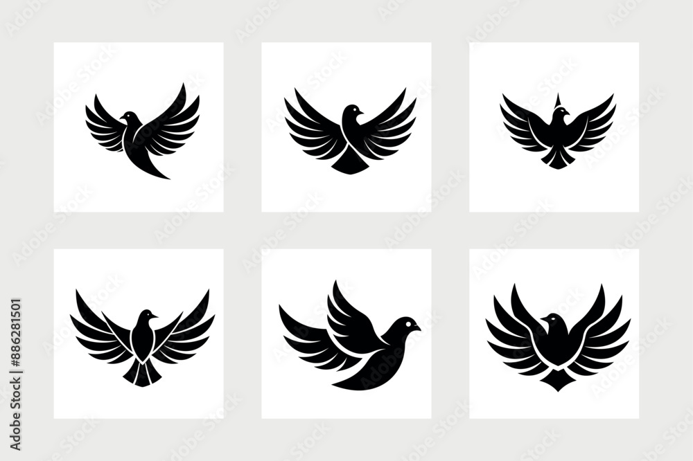 Bird dove icon vector illustration.
Bird dove icon vector illustration.