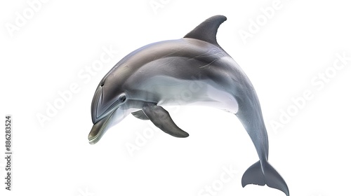 Dolphin on White Background