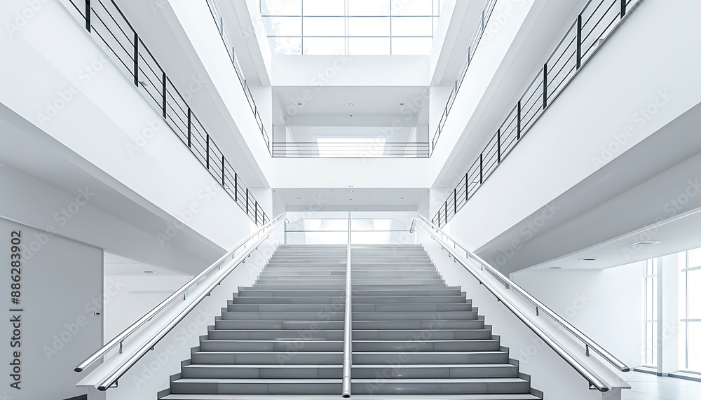 Fototapeta premium Staircase in a Modern Building