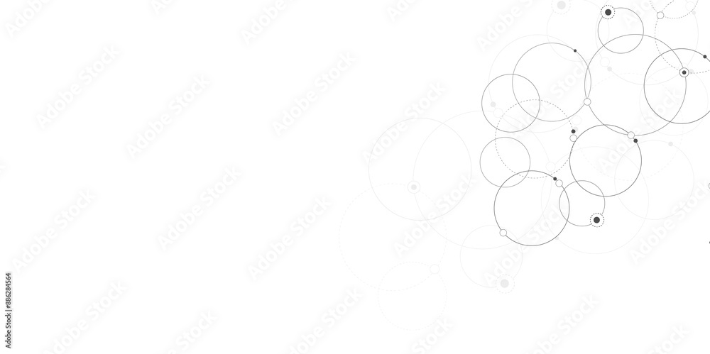 Vectors Geometric circuit dots and lines connection for communication technology and social network concept background. Vectors Geometric circuit dots and lines connection for communication technology and social network concept background.