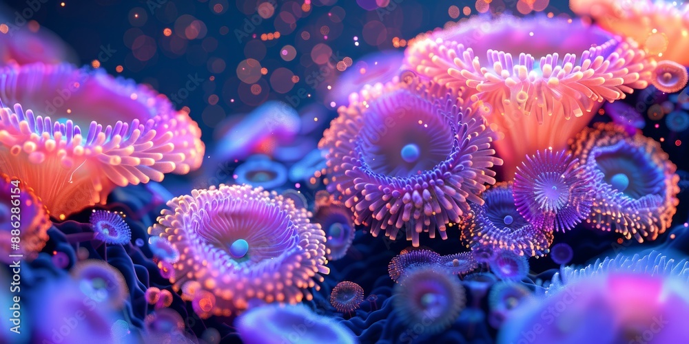 Abstract fluorescent corals Abstract fluorescent corals
