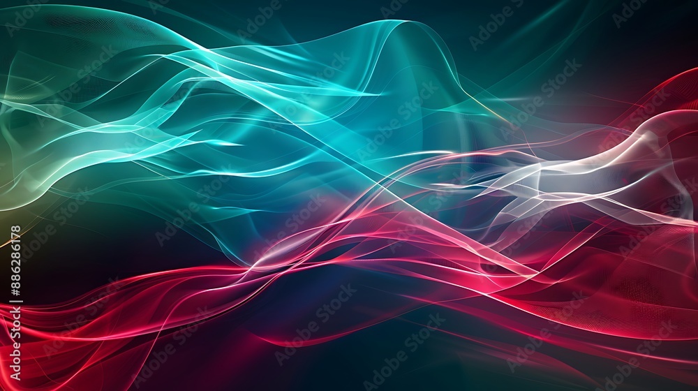 Abstract Digital Art with Dynamic Waves Abstract Digital Art with Dynamic Waves