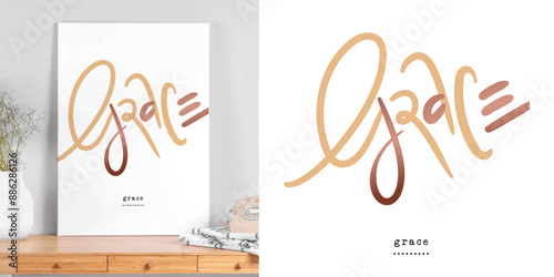 typography words grace