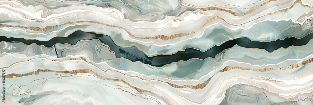 custom made wallpaper toronto digitalAbstract Aegean Blue Liquid Marble Background With Gold, Gray Swirls, Abstract Art Texture Design