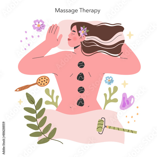 Alternative Medicine. Flat Vector Illustration