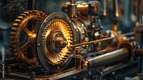 54. Steampunk-inspired mechanical device crafting personalized marketing messages