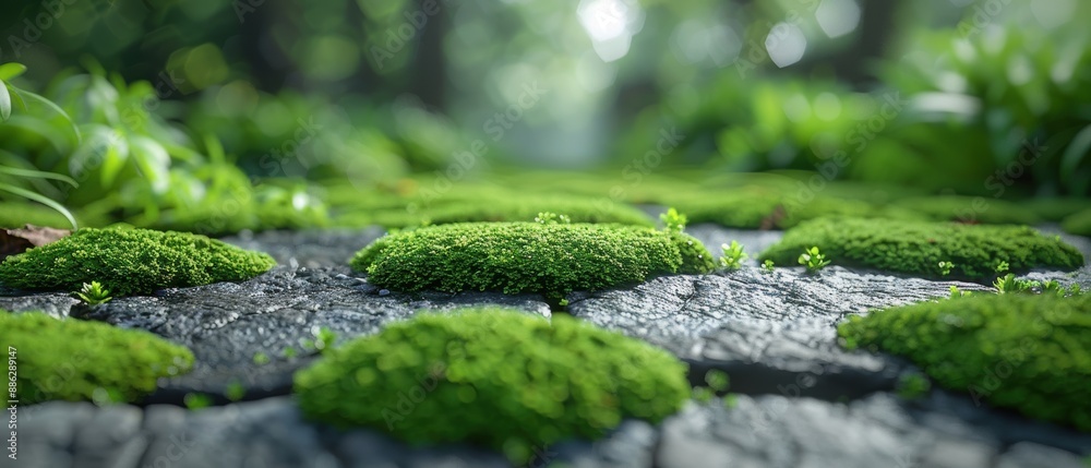 32k resolution image of moss growing on a concrete sidewalk 32k resolution image of moss growing on a concrete sidewalk