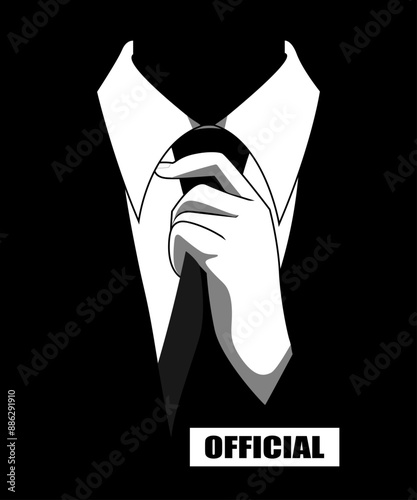 Man's jacket. Tuxedo. Wedding suit with bow tie. official suits for men. illustration sticker.