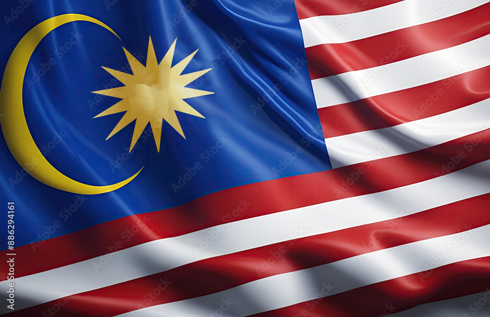 Malaysian flag for national Day or Independence Day of Malaysia Malaysian flag for national Day or Independence Day of Malaysia
