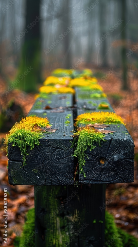32k resolution photograph of moss on a weathered picnic table. 32k resolution photograph of moss on a weathered picnic table.