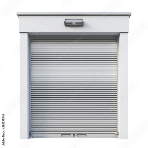 White garage roller shutter clip art