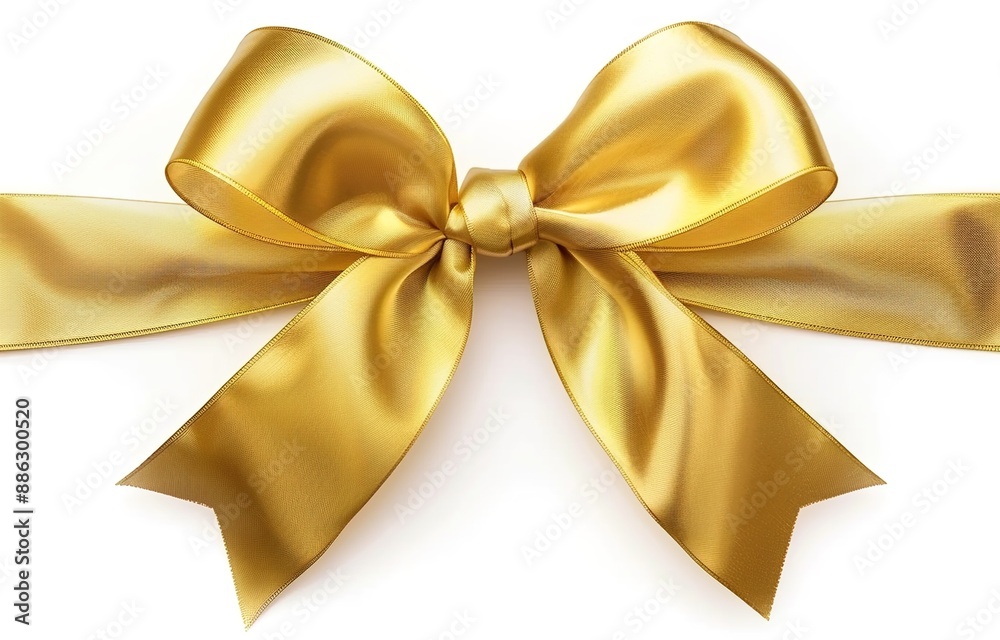 Gold bows ribbon holiday gift decorating box packaging elements Gold bows ribbon holiday gift decorating box packaging elements