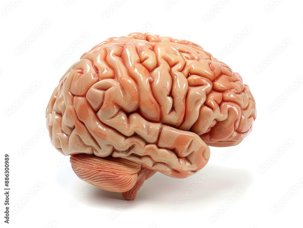 Brainstorming Ideas: Human Brain Thinking with Inspirational White Background Brainstorming Ideas: Human Brain Thinking with Inspirational White Background