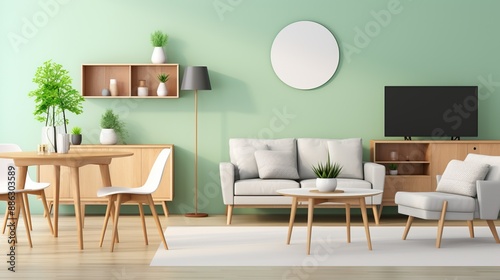 Serene Minimalism: A Modern Living Space