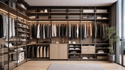 A Modern, Luxurious Walk-In Closet