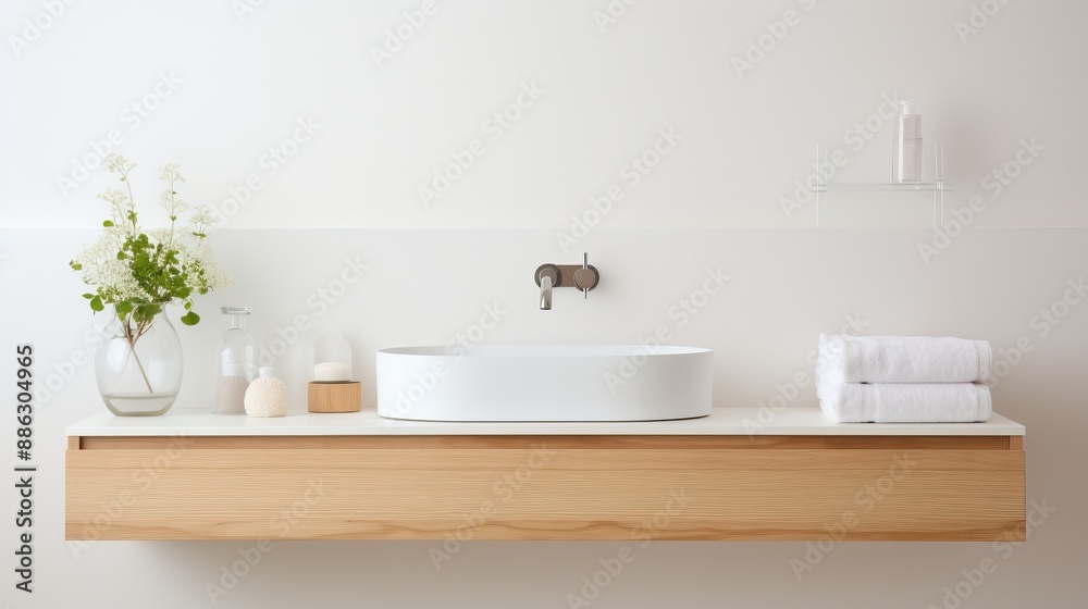 Minimalist Bathroom Vanity with Natural Touches Minimalist Bathroom Vanity with Natural Touches
