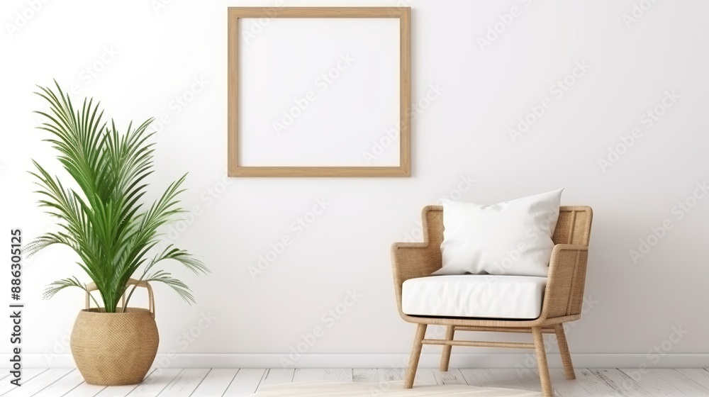 Modern Minimalist Living Room with Natural Elements Modern Minimalist Living Room with Natural Elements