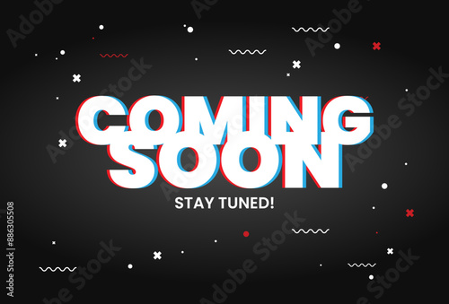 modern coming soon poster with stay tuned message