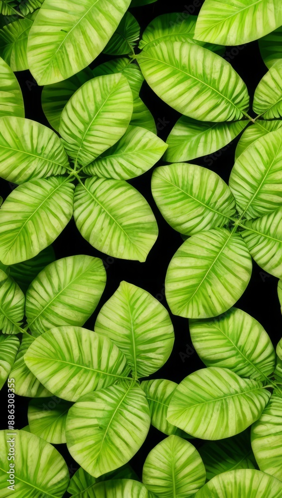 Green Plant Flower Leaves Illustration For Background or Pattern Green Plant Flower Leaves Illustration For Background or Pattern