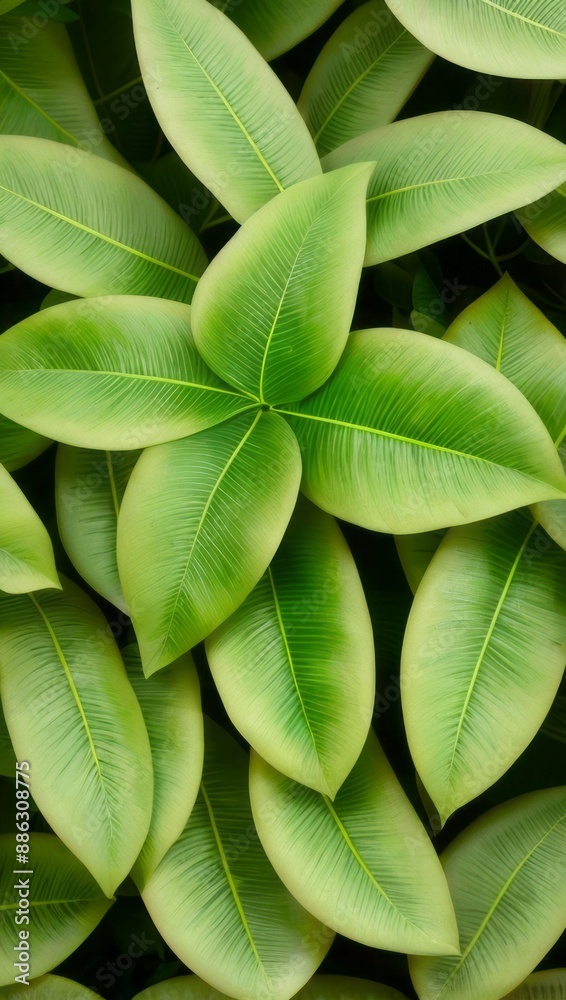 Obraz premium Green Plant Flower Leaves Illustration For Background or Pattern