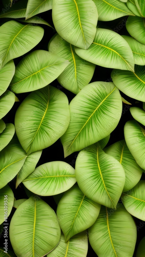 Obraz premium Green Plant Flower Leaves Illustration For Background or Pattern