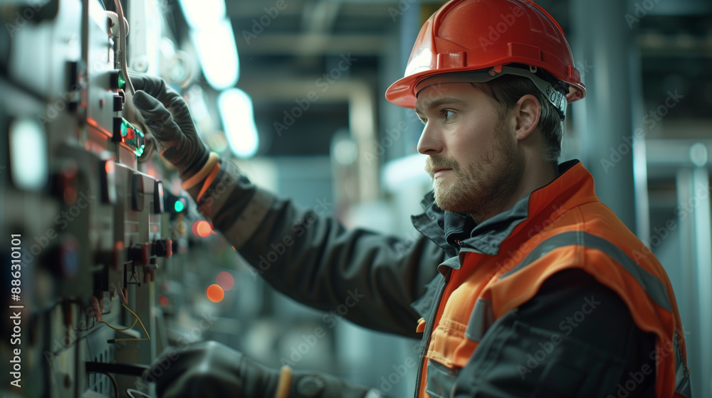 Skilled Handyman: Young Man Repairing Household Appliances and Electrical Systems Skilled Handyman: Young Man Repairing Household Appliances and Electrical Systems