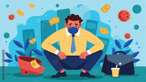 Jobless Man in Despair, Empty Pockets due to COVID-19 Economic Crisis