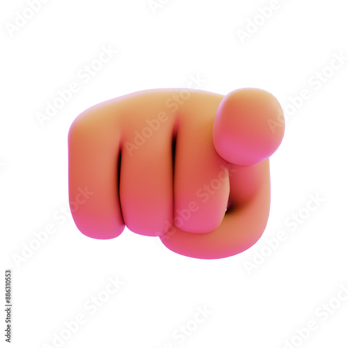 pointing of viewer hand gesture