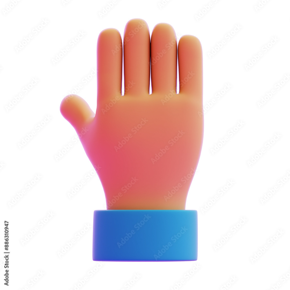 Obraz premium raised back hand, hand gesture 