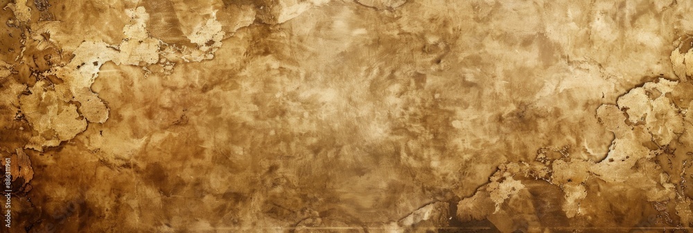 Fototapeta premium Brown Background Paper. Vintage Marbled Texture with Antique Grunge Border Design