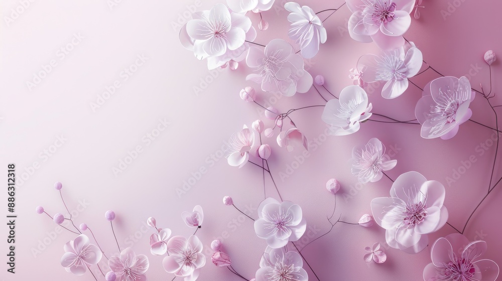 Delicate Pink Blossoms on a Soft Background Delicate Pink Blossoms on a Soft Background