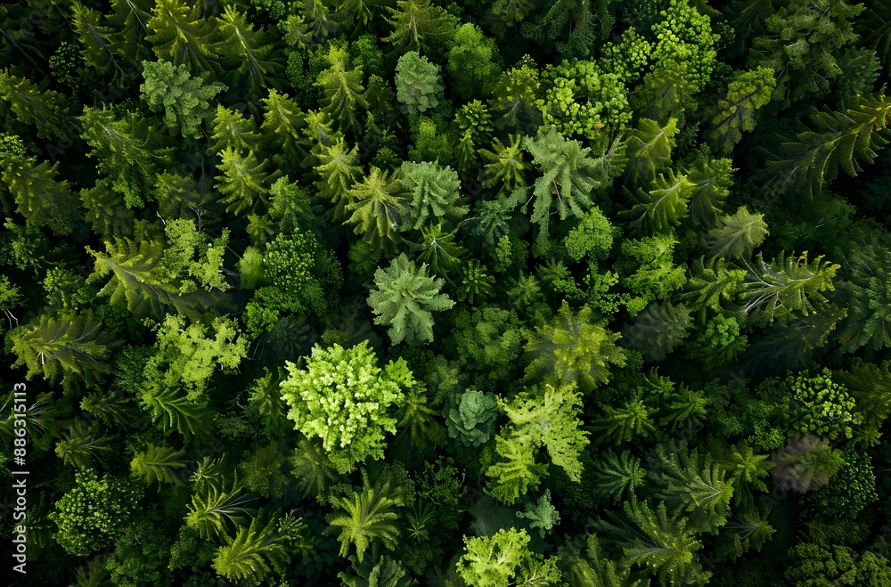 Aerial View of Lush Green Forest Canopy Aerial View of Lush Green Forest Canopy