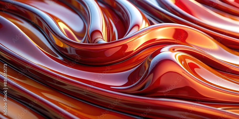 Plastic wall surface texture. Abstract background with red shapes in top view. Beautiful stains of liquid nail polish, liquid art technique. Copy space for design. Horizontal banner. Plastic wall surface texture. Abstract background with red shapes in top view. Beautiful stains of liquid nail polish, liquid art technique. Copy space for design. Horizontal banner.