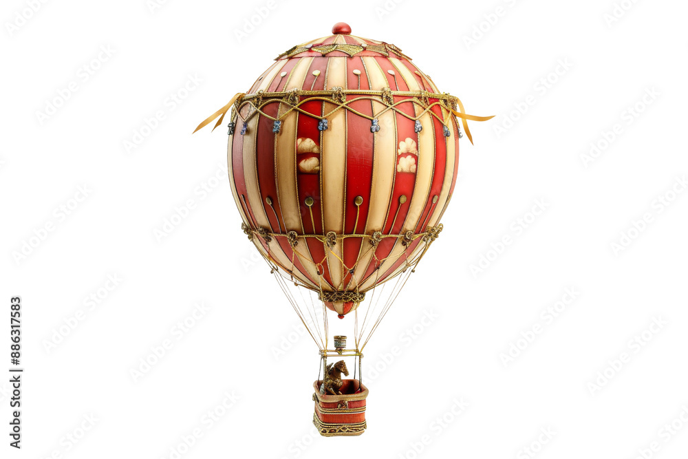 Fototapeta premium Vintage Hot Air Balloon Illustration